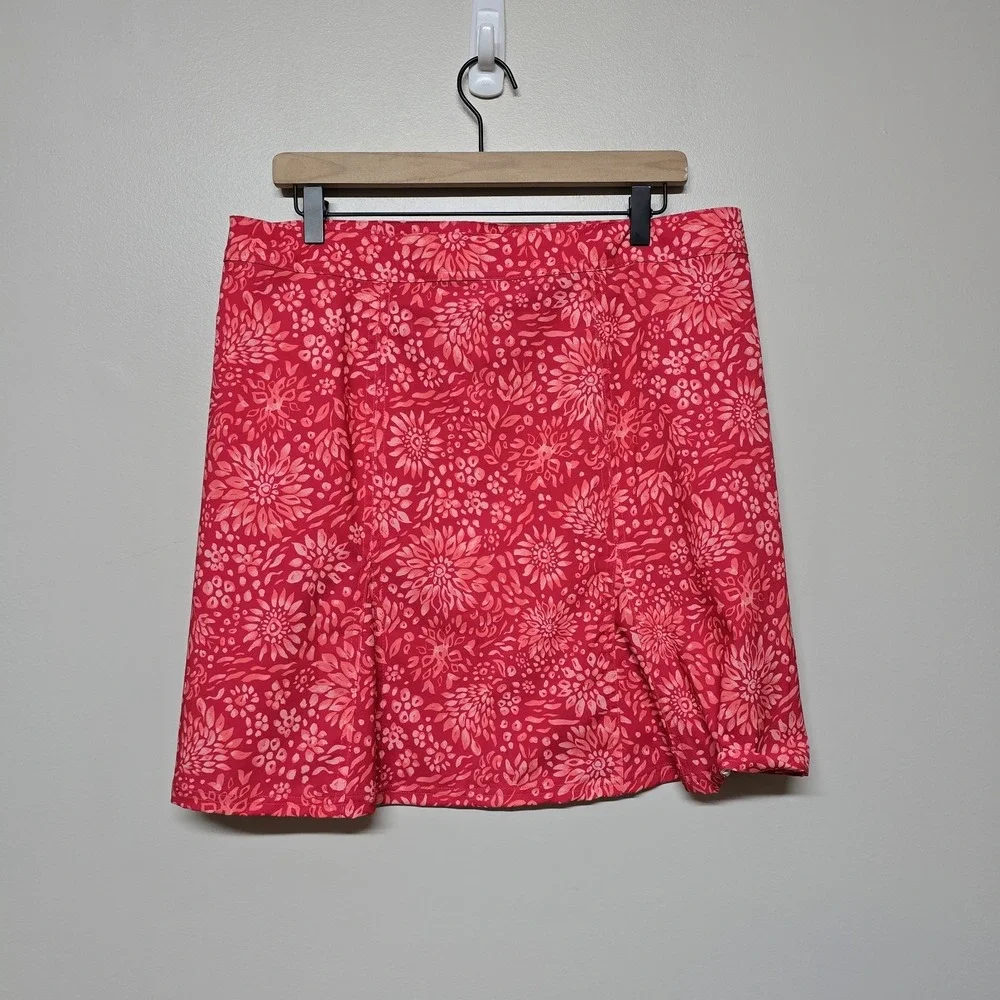 Ripskirt Dahlia Teaberry Wrap Cover Up Skirt Side‎ Pockets EUC Sz L Beach Resort